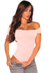 Pink Off Shoulder Bodysuit