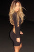 Raven Open Back Cut Out Club Bodycon Dress