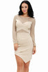 See-through Crochet Patchwork Long Sleeve Bodycon Dress