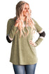 Sexy Army Green Sweater Tunic with Blocks
