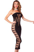 Sexy Big Spender Long Black Tube Dress