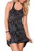 Sexy Black Braided Racerback Burnout Beach Dress