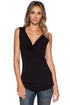 Sexy Black Cowl Neck Casual Tank Top