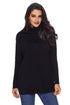 Sexy Black Cozy Cowl Neck Long Sleeve Sweater