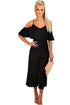 Sexy Black Frill Culotte Jumpsuit