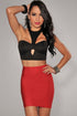 Sexy Black Halter Cropped Club Top