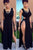Sexy Black High Side Slits Cutout Maxi Dress