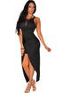 Sexy Black Knotted Slit Dress