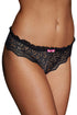 Sexy Black Lace Heart Throb Naughty Knicker
