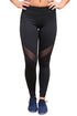Sexy Black Mesh Insert Patchwork Sports Leggings