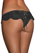 Sexy Black Ribbon Lace Up Bridal Lace Thong