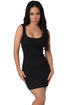 Sexy Black Scoop Neck Body-hugging Mini Tank Dress