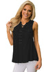 Sexy Black Sleeveless Tank Top with Lace up