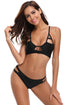 Sexy Black Two Piece Cut Out Brazilian Bikini Swimsuit