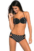 Sexy Black White Dots Bow Detail High Waist Bathing Suit