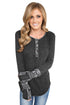 Sexy Black Women's Floral Printed Casual Flare Tunic Tops