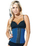 Sexy Blue 9 Steel Bones Latex Under Bust Corset