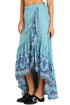 Sexy Blue Gypsy Style Print Sarong Beach Dress