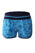 Sexy Blue Individual Handwriting Print Swim Shorts