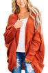 Sexy Brick Dolman Sleeve Knit Cardigan with Pocket