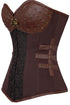 Sexy Brown 12 Steel Bones Steampunk Corset with Thong