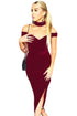 Sexy Burgundy Luxurious Long Party Dress with Choker