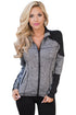 Sexy Charcoal Black Athletic Yoga Running Sport Jacket