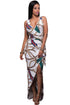 Sexy Chic Chain Print High Split Maxi Boho Dress