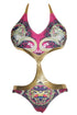 Sexy Chinese Dragon Print Sexy Cutout Monokini