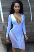 Sexy Club Night White Mesh Highlight Midi Dress