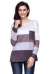 Sexy Coffee Tan Colorblock Pocket Pullover Tunic Top