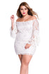 Sexy Cream Lace Off-The-Shoulder Mini Dress