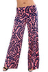 Sexy Damask Print Pink Palazzo Pants