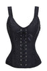 Sexy Elegant Black Brocade Bridal Corset
