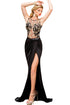 Sexy Embroidered Mesh Wrap Maxi Dress