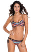 Sexy Ethnic Printed Strappy Bikini Swimsuit