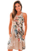 Sexy Fall in Love with Floral Print Boho Dress in Light Coffee