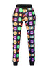 Sexy Fashion Black Emoji Print Women Pants