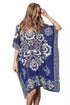 Sexy Floral Bandanna Print Boxy Beach Caftan