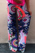 Sexy Floral Print Loose Fitting Straight Palazzo Pants