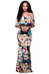 Sexy Floral Print Off-the-shoulder Maxi Dress