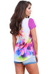 Sexy Floral Wonderland Orchid Short Sleeve Shirt