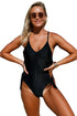 Sexy Flowing Fringed Sides One Piece Swimsuit