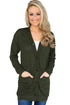 Sexy Forest Green Lightweight Knit Button Down Cardigan