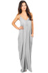 Sexy Gray Boho Pocketed Maxi Dress
