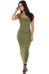 Sexy Green Stretchy Fit Long Sundress