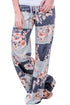 Sexy Grey Bold Stripes Flora Terry Wide Leg Pants