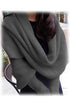 Sexy Grey Versatile Cozy Knit Scarf with Sleeves