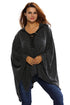 Sexy Grommet Lace-up Poncho in Black