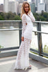 Sexy Lost in Love Lace White Maxi Dress
